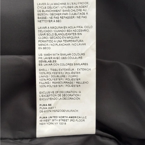 PUMA Kids Cold Weather Vest. Size XS (5/6). Black Pink White. Zip Up. Brand New. - Picture 6 of 9
